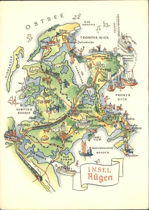 Insel Ruegen Landkarte