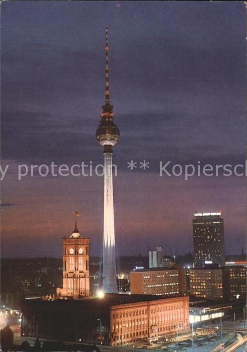 Berlin Fernsehturm Nachtaufnahme