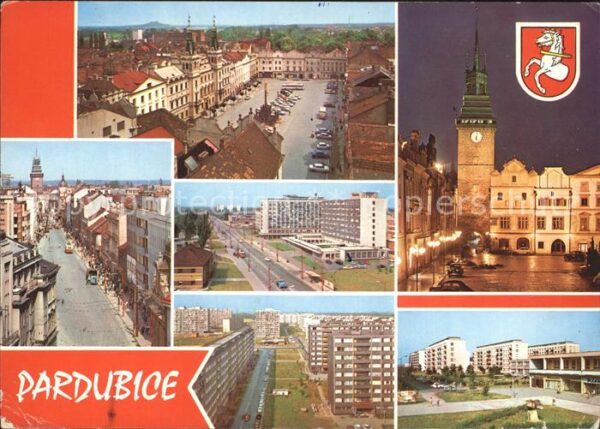 Pardubice Pardubitz Pernstynovo namesti Zelena brana a stit