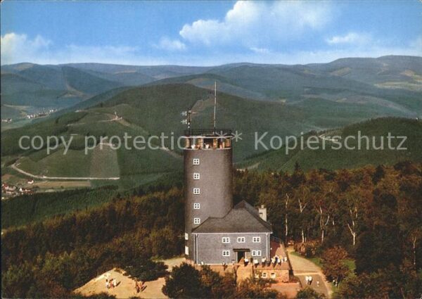 Hohe Bracht Aussichtsturm Restaurant Fliegeraufnahm
