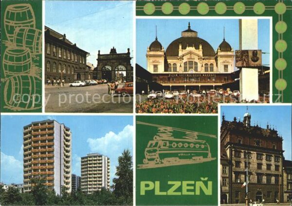 Plzen Pilsen Brana pivovaru Gottwaldovo nadrazi Sidl