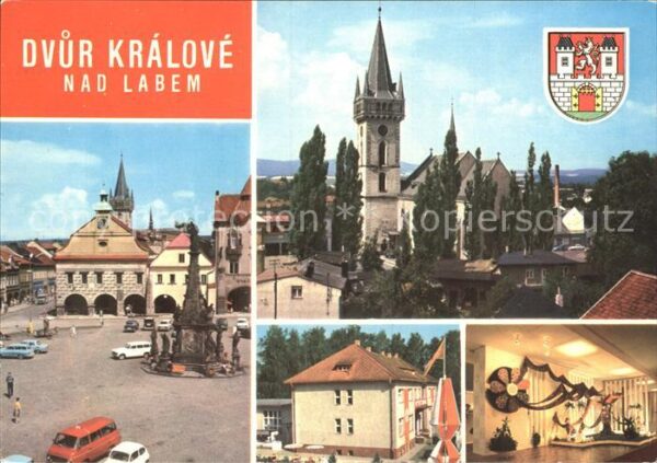 Dvur Kralove nad Labem Gottwaldovo namesti Kostelem Vystava Kr