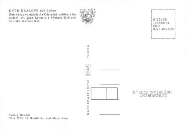 Dvur Kralove nad Labem Gottwaldovo namesti Kostelem Vystava Kr – Bild 2