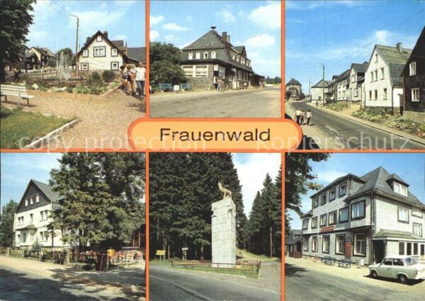 Frauenwald Thueringen Platz des Friedens Bahnhofgaststätte No
