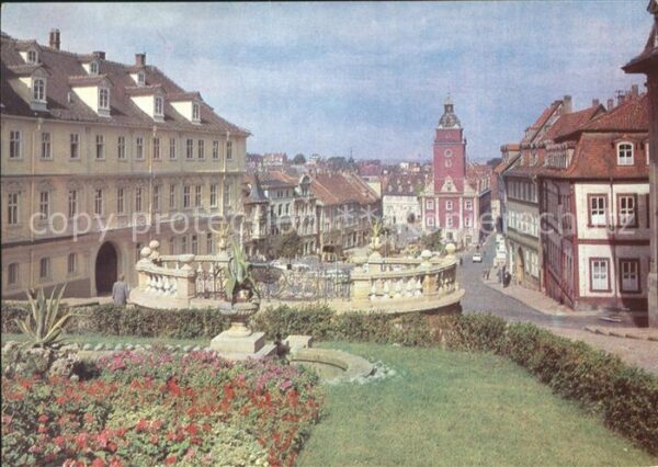 Gotha Thueringen Wasserkunst Hauptmarkt Rathaus
