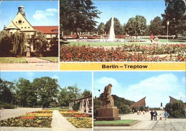 Treptow Berlin Rathaus Rosengarten Park Sowjetisches E
