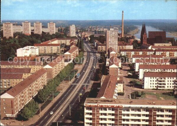 Frankfurt Oder Blick vom Hochhaus zur Karl Marx Strass