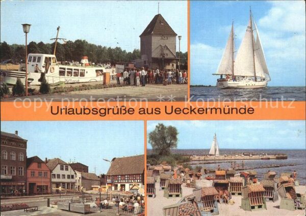 Ueckermuende Mecklenburg Vorpommern Anlegestelle Weisse Flotte Pionierschif