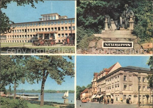 Neuruppin Poliklinik Fontane Denkmal Dampferanleg