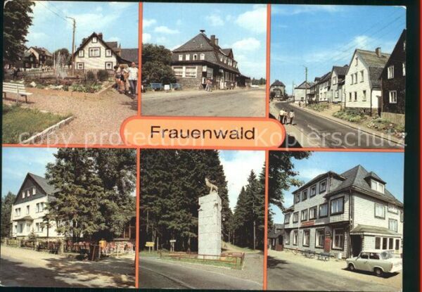 Frauenwald Thueringen Platz des Friedens Bahnhofsgaststätte N