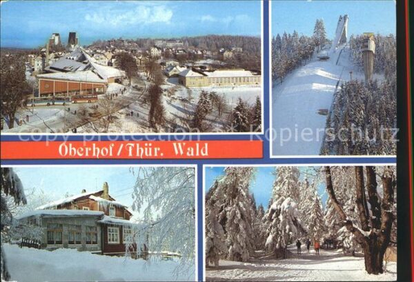Oberhof Thueringen Panorama Schanze am Rennsteig Forsthaus