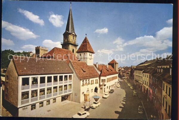Marktredwitz Teilansicht Kirche Rathaus
