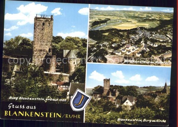 Blankenstein Ruhr Burg Blankenstein Fliegeraufnahme Kirch