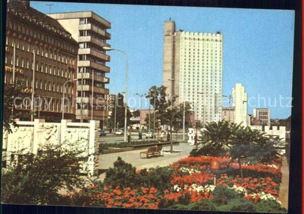 Karl-Marx-Stadt Karl Marx Allee mit Interhotel Kongress