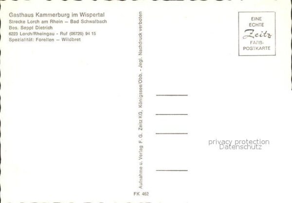 Wispertal Gasthaus Kammerburg – Bild 2