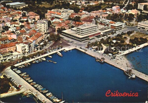 Crikvenica Kroatien Fliegeraufnahme Hafen