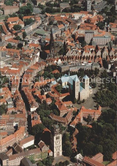 Muenster Westfalen Fliegeraufnahme Liebfrauenkirche Lamber
