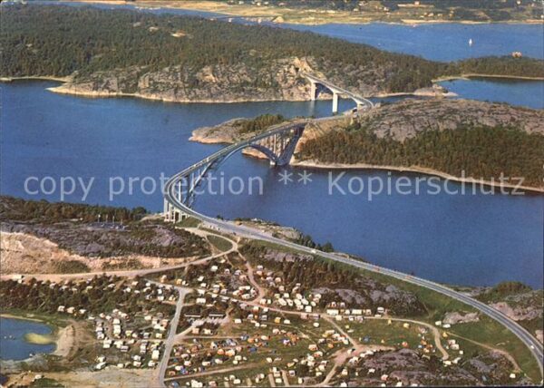Tjoern Brücke Fliegeraufnahme