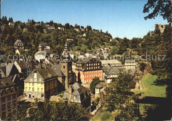 Monschau Evangelische Kirche und Burgruine