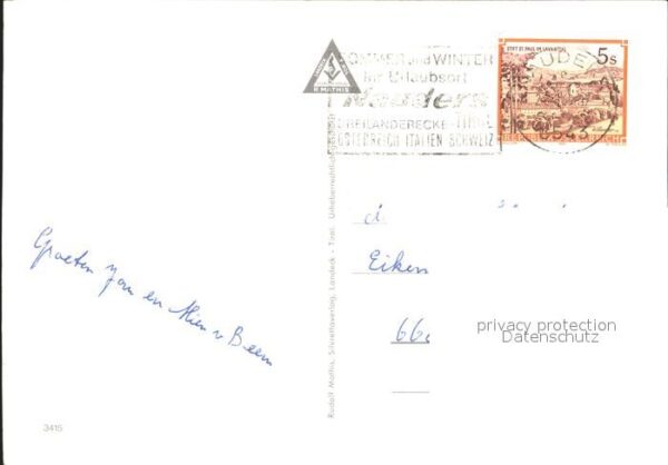Nauders Tirol Blick auf die Kirche und das Dorf – Bild 2