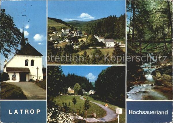 Latrop Sauerland Kirche Idylle am Bach