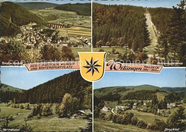 Willingen Sauerland Total mit Viadukt Hermeketal Mühlenkopf