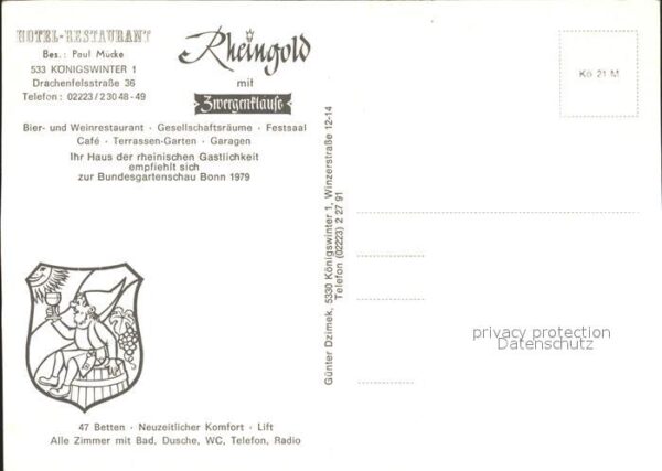 Koenigswinter Hotel Restaurant Rheingold – Bild 2