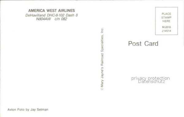 Flugzeuge Zivil America West Airlines DeHavilland DHC-8 – Bild 2