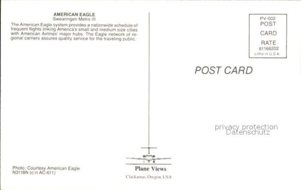Flugzeuge Zivil American Eagle N3118N c/n AC-611 – Bild 2