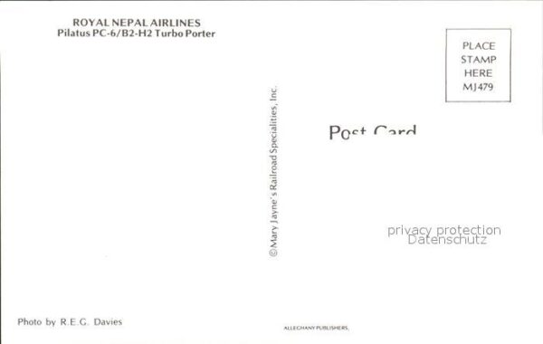 Flugzeuge Zivil Royal Nepal Airlines Pilatus PC-6/B2-H2 – Bild 2