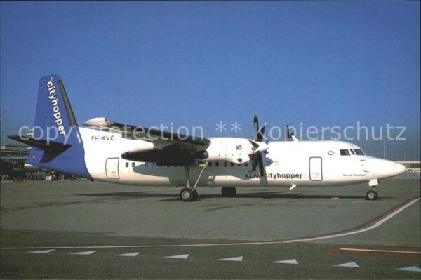 Flugzeuge Zivil KLM Cityhopper Fokker 50 PH-KVC