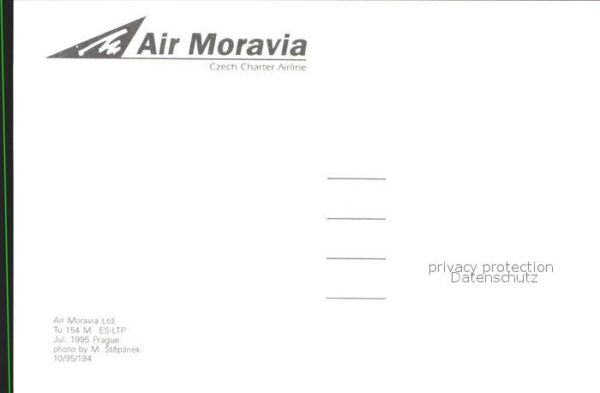 Flugzeuge Zivil Air Moravia Ltd. Tu 154M ES-LTP – Bild 2