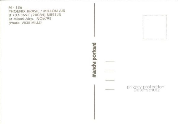 Flugzeuge Zivil Phoenix Brasil Millon Air B 707-369C 20 – Bild 2