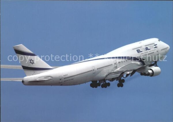 Flugzeuge Zivil El Al Israel Airlines Boeing 747-458 Je