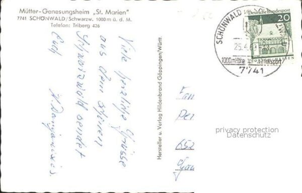 Schoenwald Schwarzwald Mütter-Genesungsheim St. Marien – Bild 2