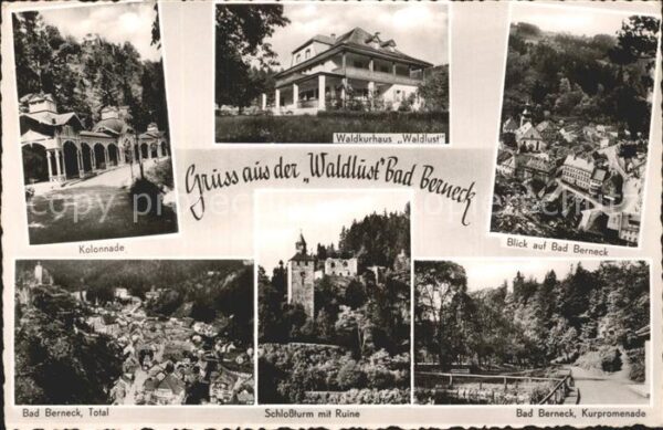 Bad Berneck Kurhaus Waldlust Kolonnade Schlossturm