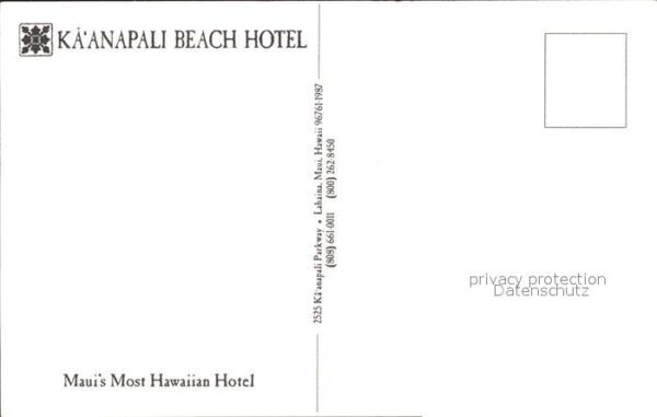 Maui Hawaii Kaanapali Beach Hotel Fliegeraufnahme – Bild 2