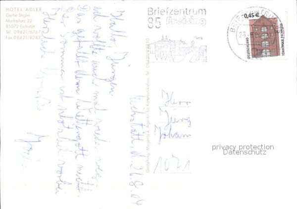Eichstaett Oberbayern Hotel Adler mit Brunnen – Bild 2