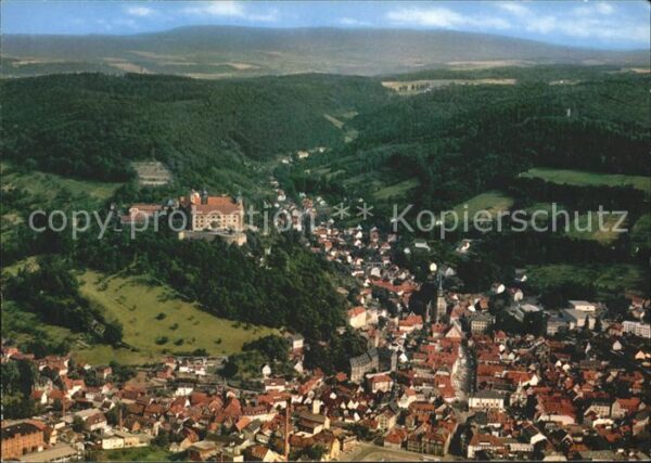 Kulmbach Fliegeraufnahme mit Plassenburg