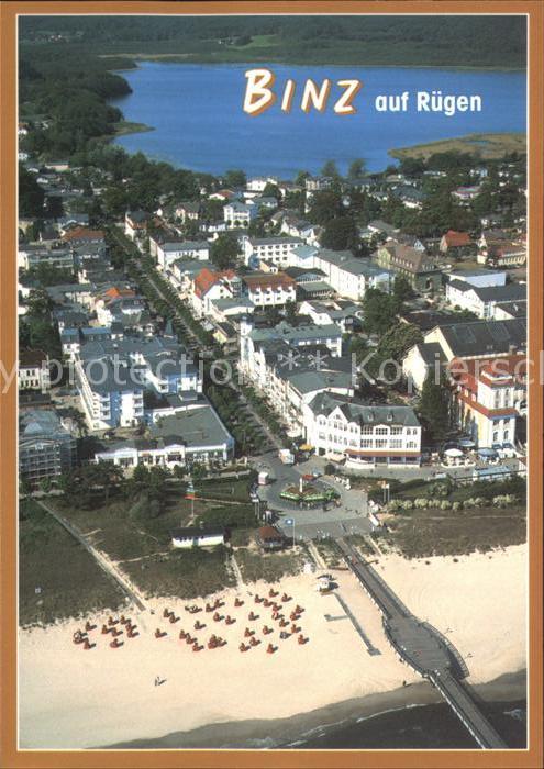 Binz Ruegen Fliegeraufnahme mit Strand