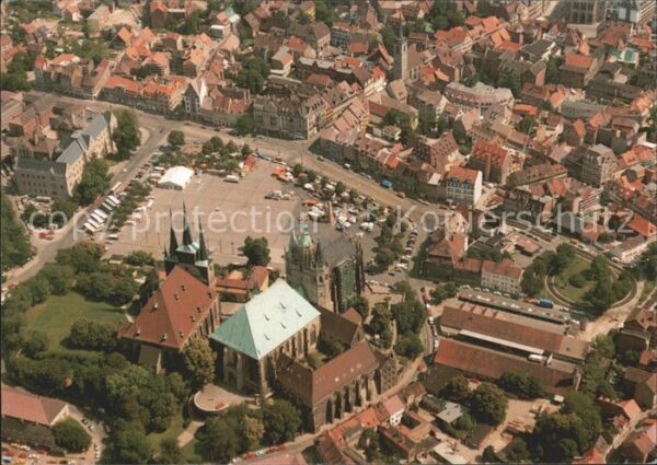 Erfurt Fliegeraufnahme Domplatz mit Mariendom