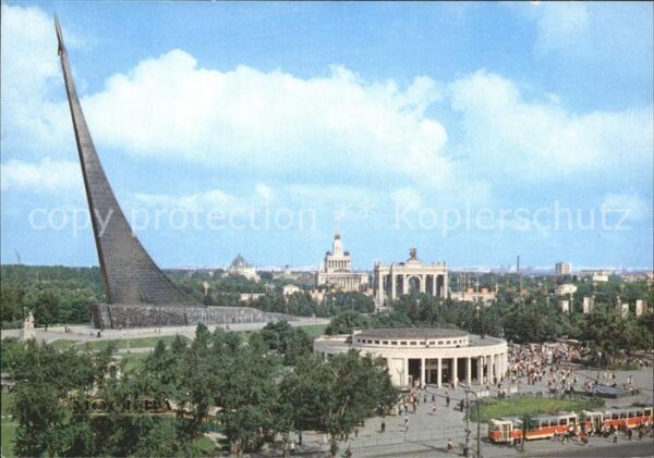 Moskau Moscou Monument Strassenbahn