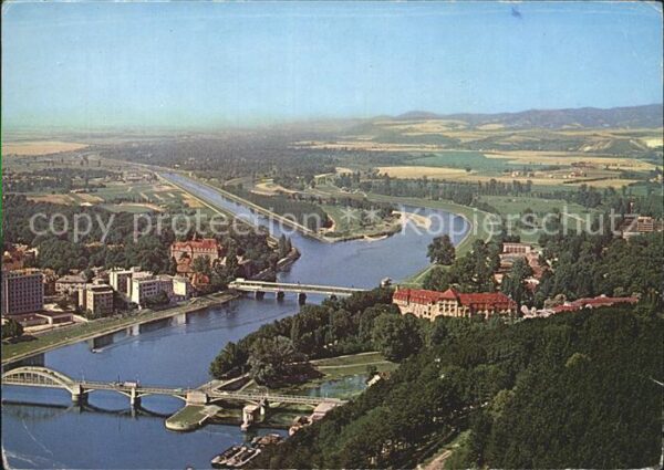 Bratislava Pressburg Pozsony Fliegeraufnahme Brückenpartie