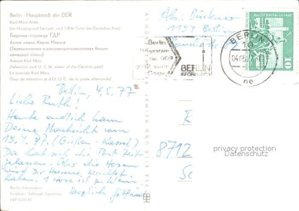 Berlin Karl-Marx-Alle mit Fersehturm – Bild 2