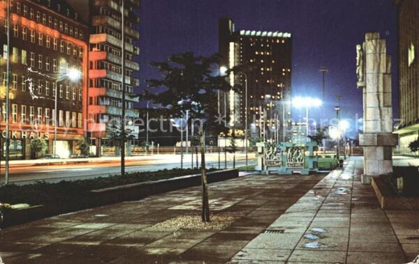 Karl-Marx-Stadt Karl Marx Alle bei Nacht