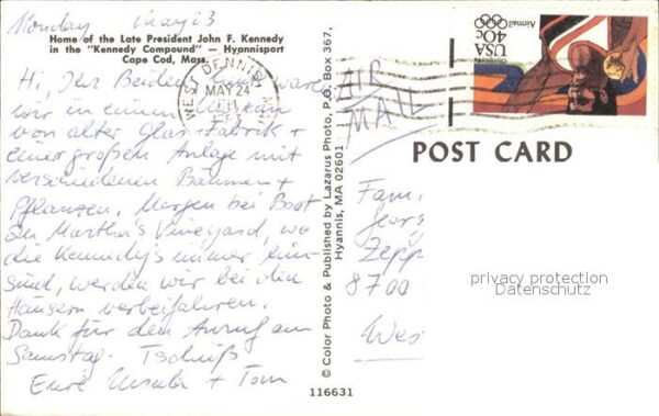 Cape Cod Mass. Home Of The Late President John F Kenne – Bild 2