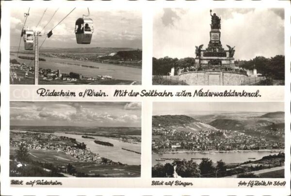 Ruedesheim Rhein Seilbahn Niederwalddenkmal Fliegeraufna