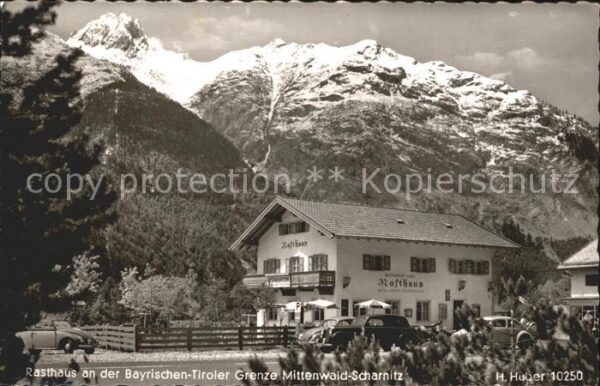 Scharnitz Rasthaus Bayrisch Tiroler Grenze Alpen