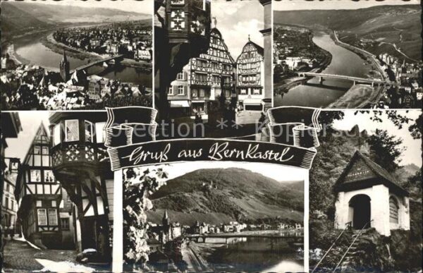 Bernkastel-Kues Panorama Mosel Fachwerkhäuser Erker Kap