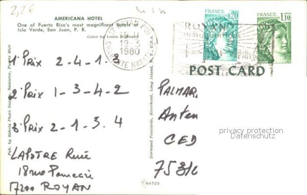 San Juan Puerto Rico Americana Hotel Tennis Beach aerial vie – Bild 2